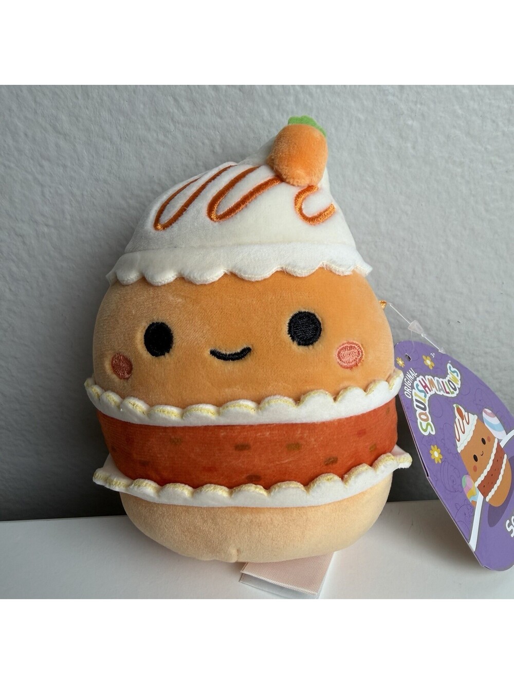 Squishmallow 4.5" SCOOTER the CARROT CAKE EASTER PLUSH NEW